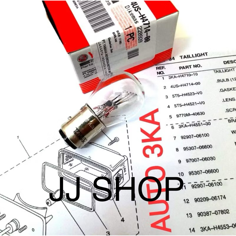 Dop Bohlam Lampu Belakang Motor Yamaha Genuine Parts Asli Mio Jupiter Vega F1ZR