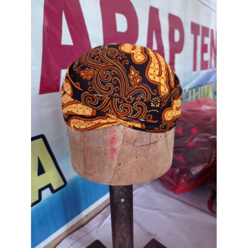 (free packing kardus)blangkon solo anak//blangkon anak//blangkon coklat//blangkon solo//blangkon bat