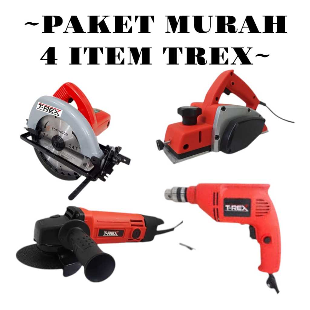 PROMO PAKET TUKANG KAYU Mesin Serut + Mesin CIRCULAR SAW + GRINDA 4 INCHI + BOR TREX SEKELAS MAKTEC