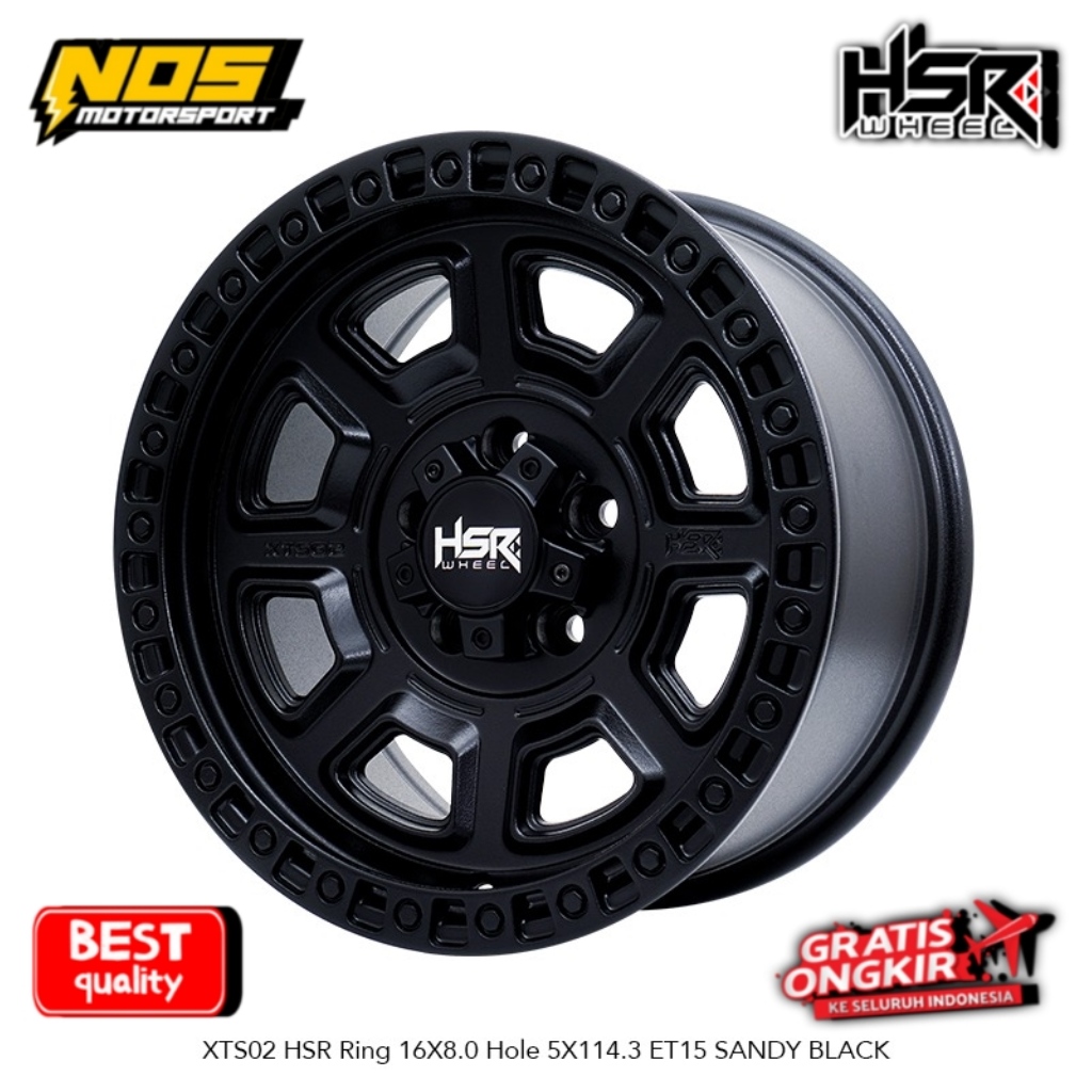 VELG RUSH TERIOS INNOVA R16 LEBAR 8 PCD 5X114 ET15 HSR XTS02 RING 16 | VELG OFFROAD