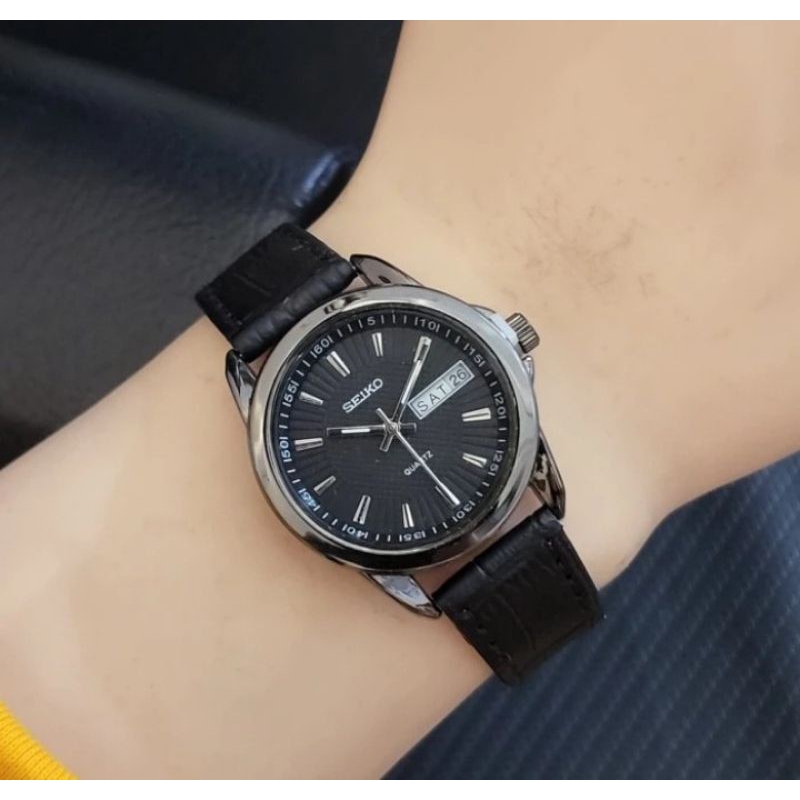 JAM TANGAN WANITA SEIKO TALI KULIT SUPER MEWAH DAN ELEGAN WARNA PILIHAN - JAM TANGAN WANITA TALI KUL