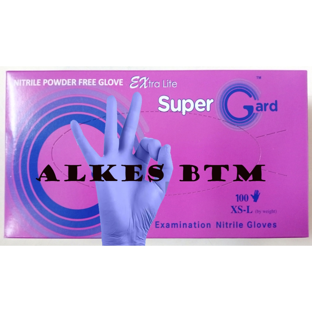 Sarung Tangan Nitrile Supergard, Glove Nitrile Super Gard, Nitrile Gloves Supergard