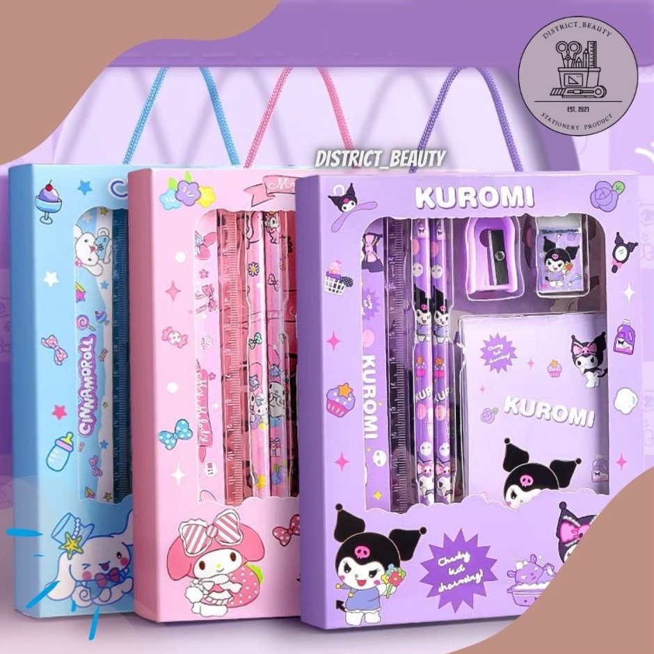 

Super Laris Manis PAKET ALAT TULIS TALI 5 IN 1 SANRIO GIFT HAMPERS KADO ANAK TEMA SANRIO STATIONERY SET ATK LUCU TERMURAH