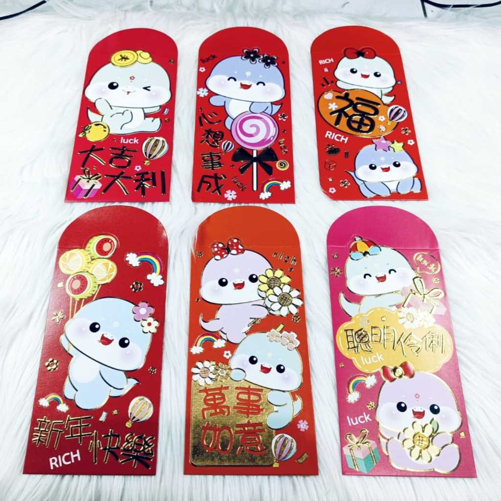 

Angpao Imlek Shio Ular 4047 Bahan Kertas Dove Agak Tebal Isi 6 Mix Motif Sesuai Gambar