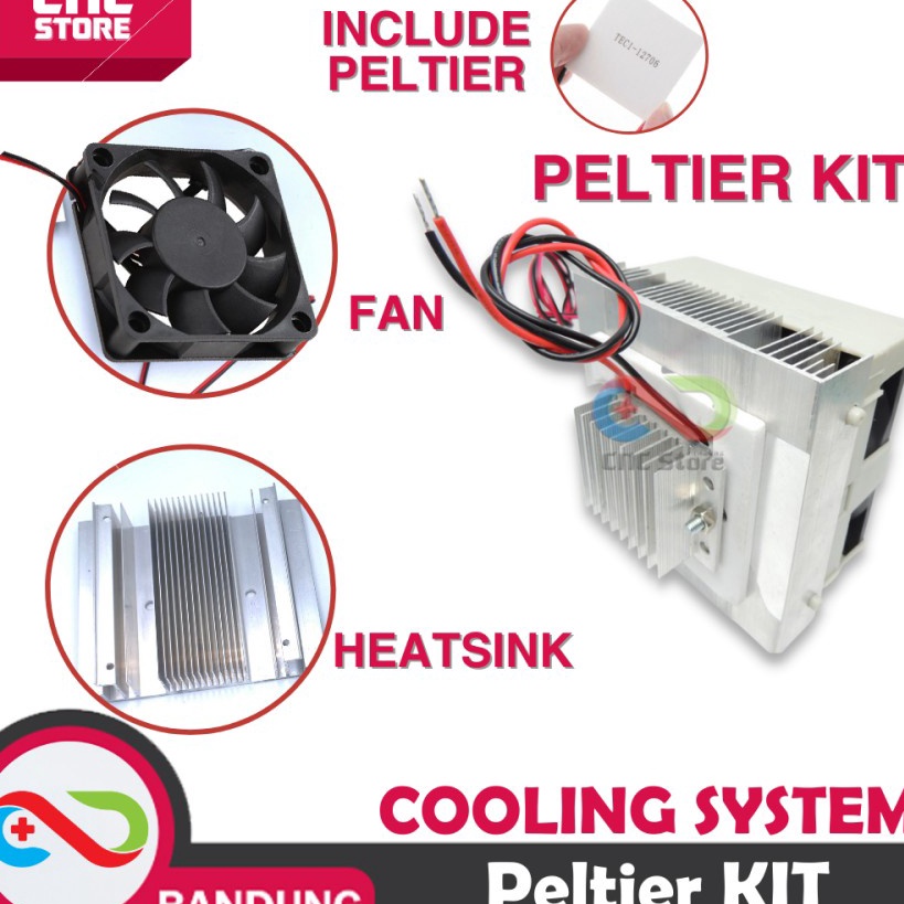 PELTIER COOLING SYSTEM KIT PENDINGIN PELTIER TEC11276 SET HEATSINK PELTIER