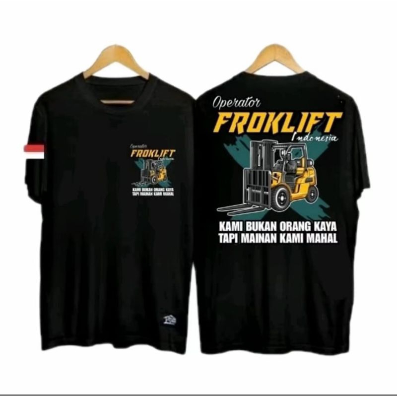 KAOS OPERATOR FORKLIFT MOTIF HIJAU X FORKLIFT