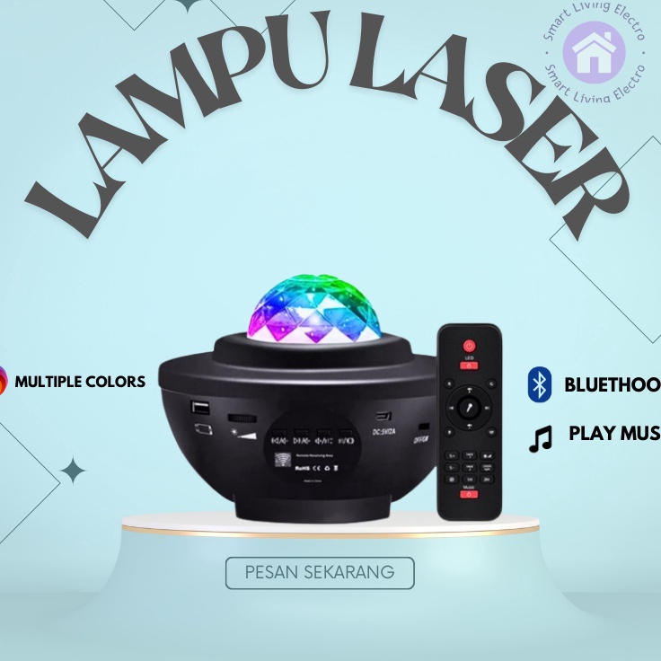 Lampu Proyektor Dinding Lampu Tidur Proyektor Speaker Dinding Lampu Galaxy Kamar