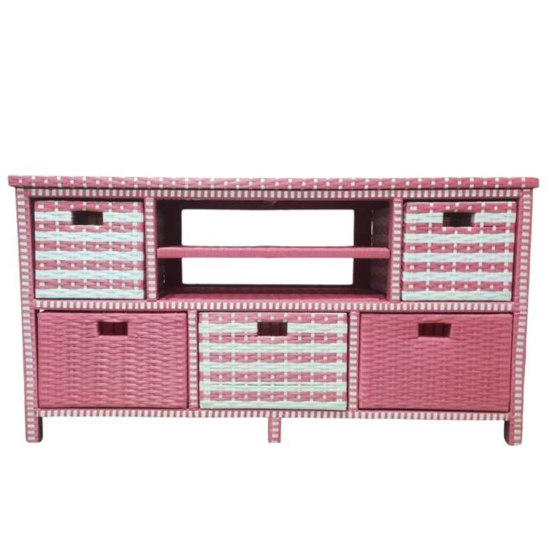 Lemari Laci Rotan Sintetis 5 Drawer