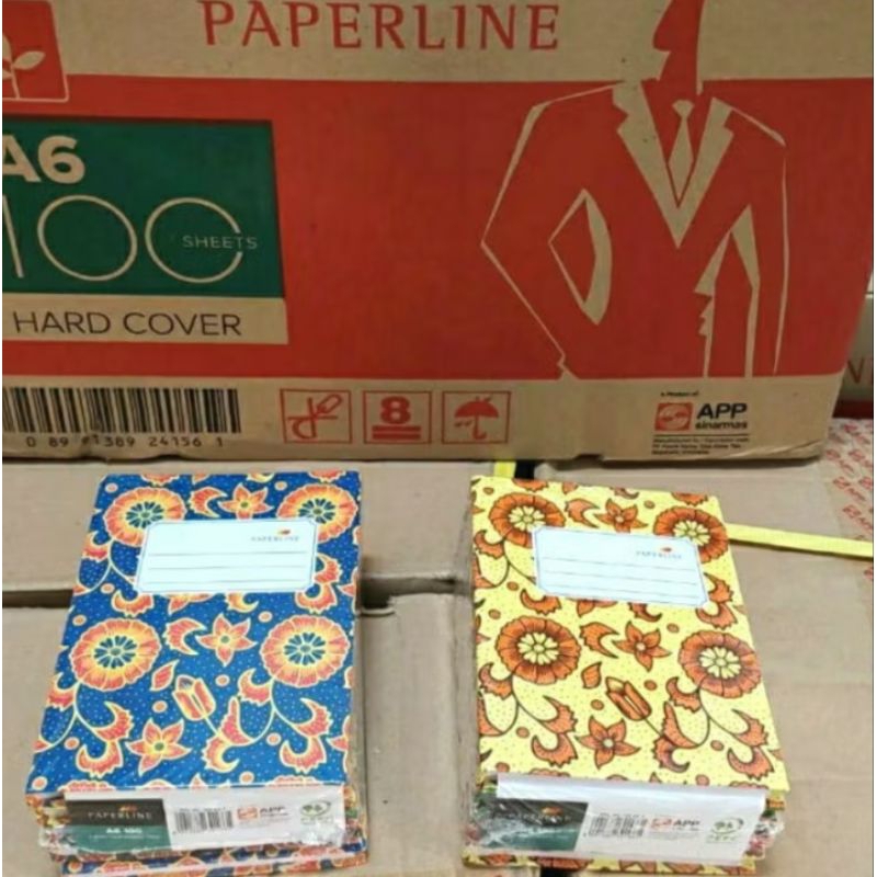 

Paperline Buku Hard Cover Oktavo A6 Paperline 100 lembar Kecil ( 15 x 10.5 cm ) hardcover / buku note / buku memo