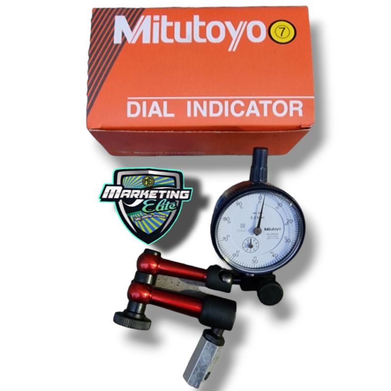Dial indicator MITUTOYO plus stand dial flexsible dan dudukan dial CNC Mitutoyo