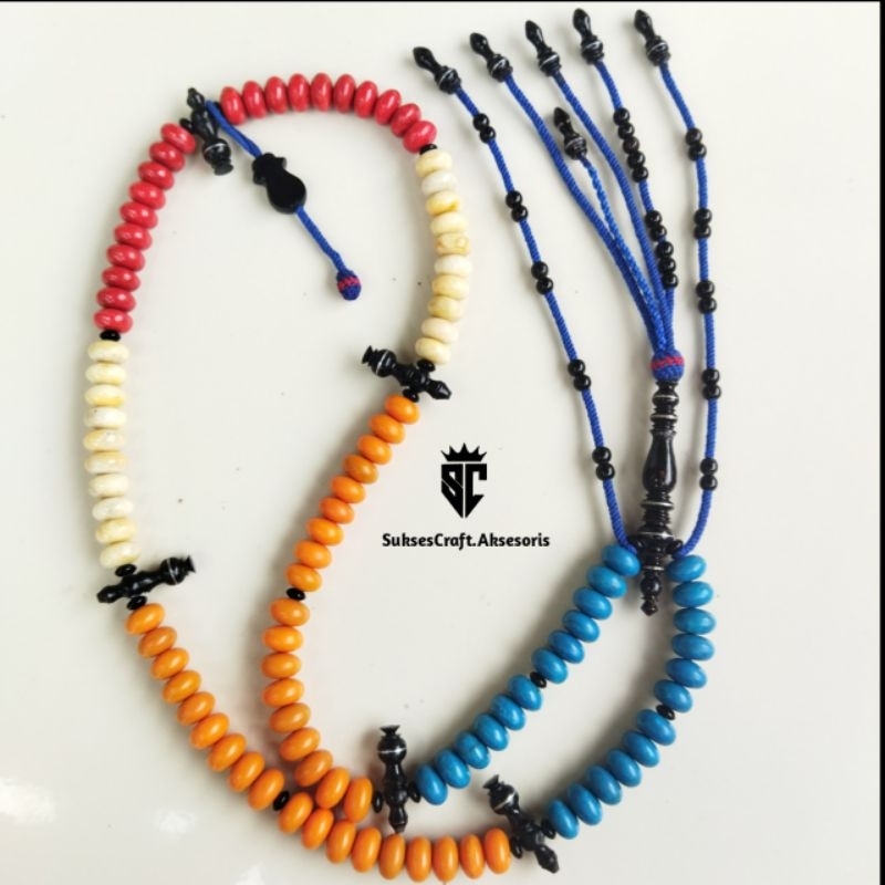 Tasbih marjan 4 warna tasbih koral coral mix yuser premium setting tijani thoriqoh attijani