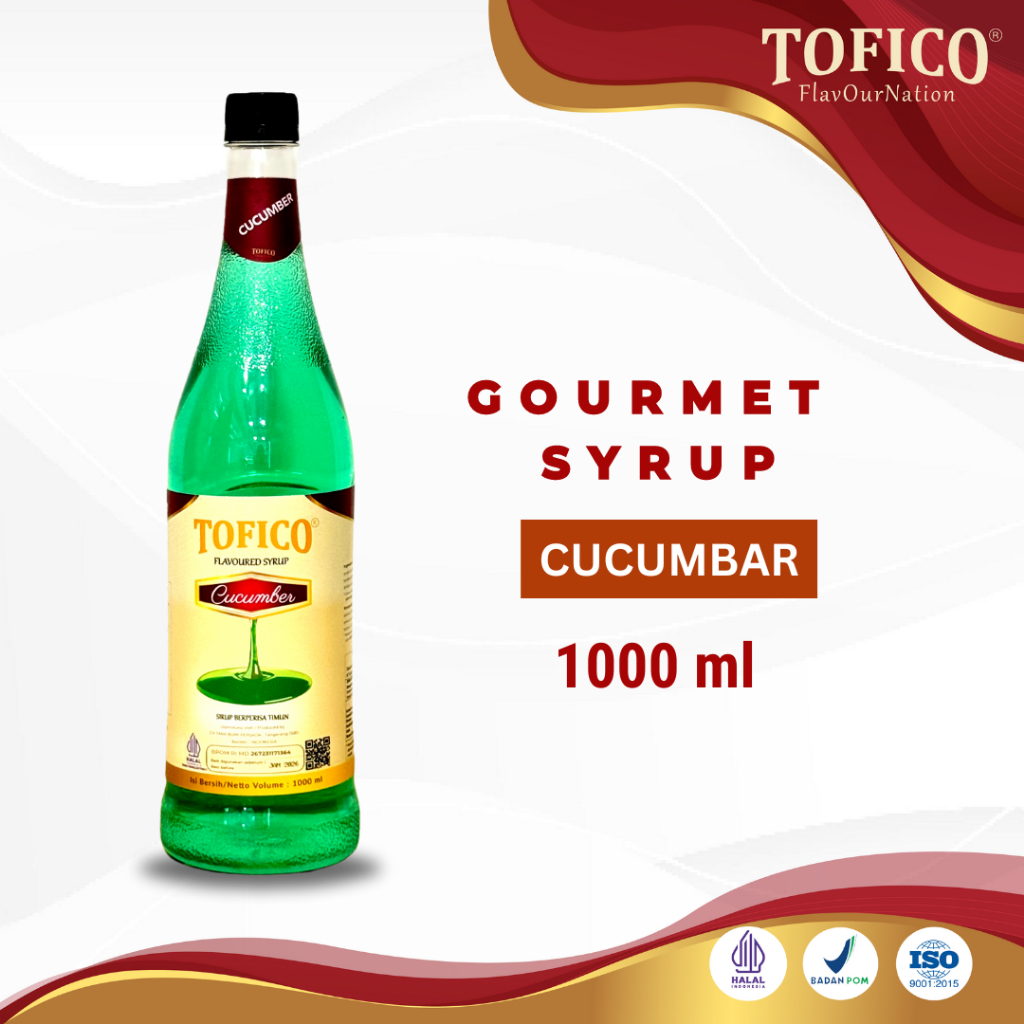 

Syrup Cucumbar Tofico / Sirup Rasa Timun Premium 1 Liter / Tofico Syrup Official