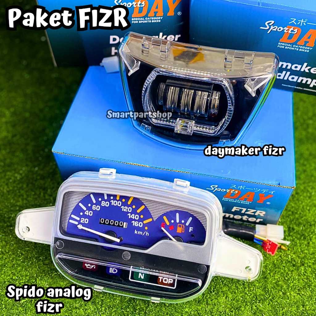 PAKET FIZR LAMPU DEPAN LED FIZR SPIDO SPEEDOMETER FIZR SET LAMPU LED SPORTSDAY