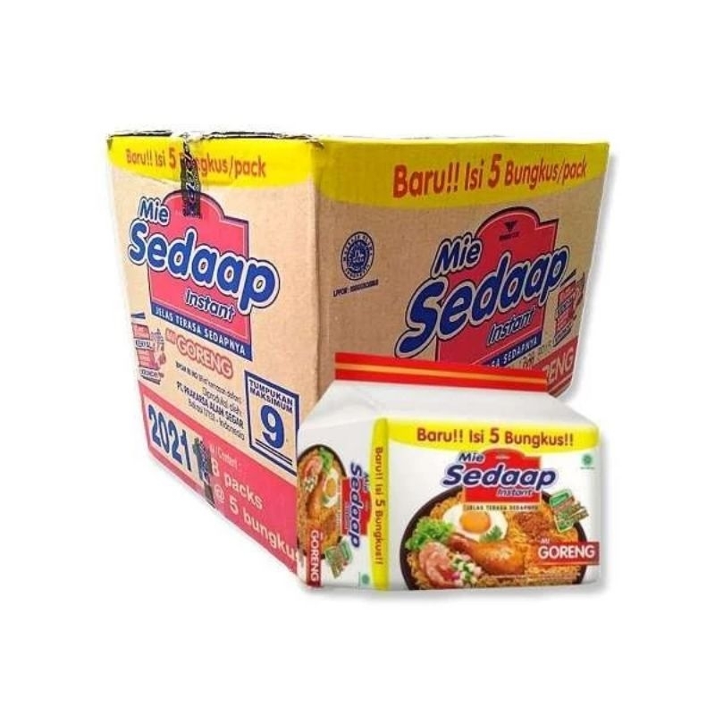

1 kardus dus Mie Sedaap Goreng isi 8 pack @5pcs
