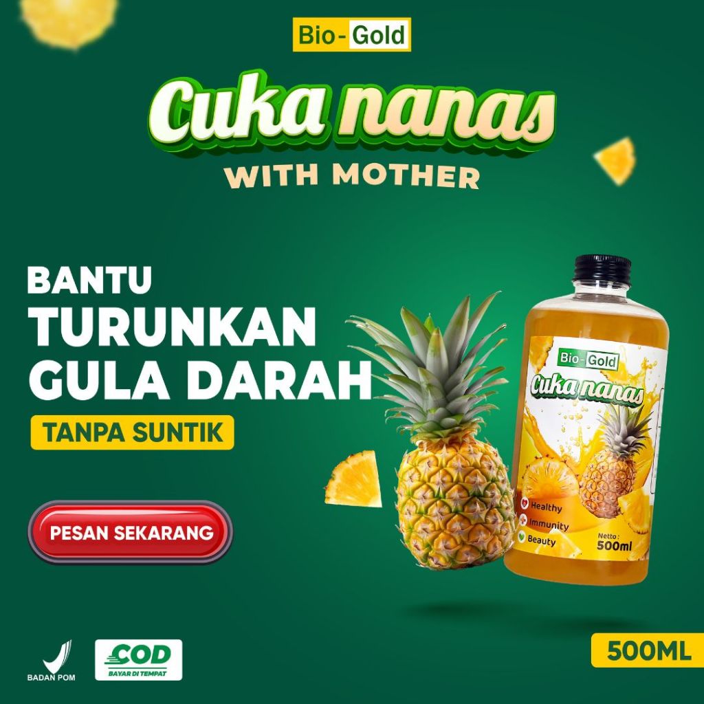 

CUKA NANAS BIO GOLD 500 ml Fermentasi Herbal Organik Untuk Gula Darah Diabetes Diet