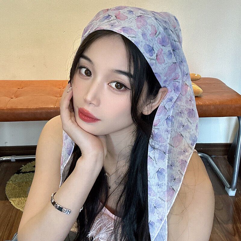 Bando Bandana Syal Rambut Kain Premium Korea Scraf Syal Bunga Aesthetic