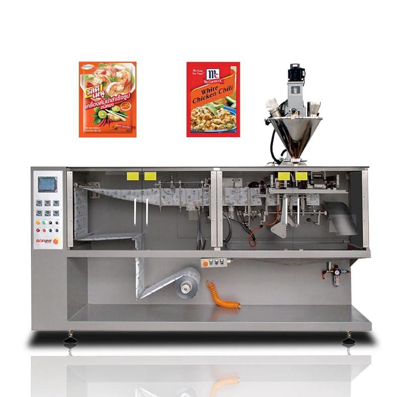 MESIN PENGEMAS SACHET HORIZONTAL BHS / HIGH SPEED HFFS PACKING MACHINE SMALL SACHET POWDER 3 SIDES 4