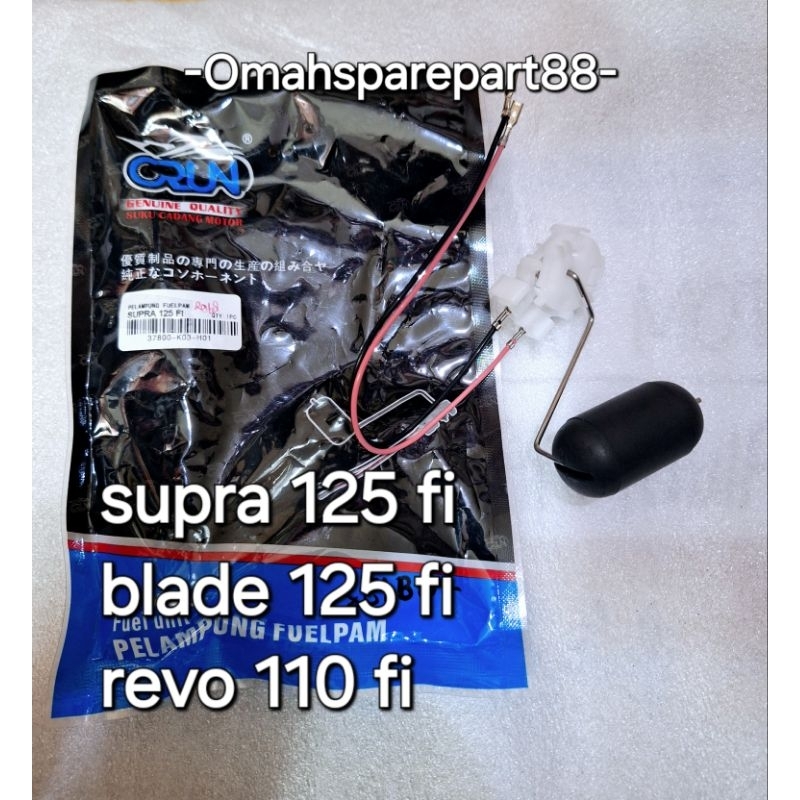 pemapung fuelpump prlampung bensin honda revo 110 fi blade 125 fi supra 125 fi merk crun