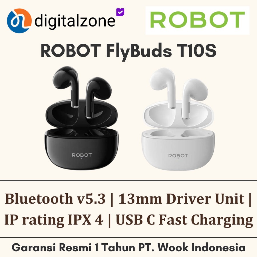 TWS ROBOT Flybuds T10S TWS Earbuds ROBOT