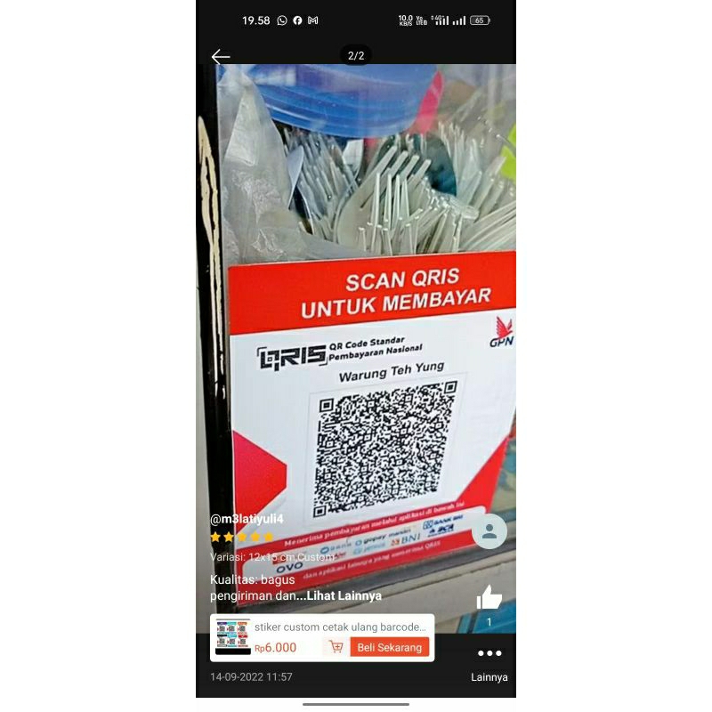 

stiker menerima pembayaran qr digital