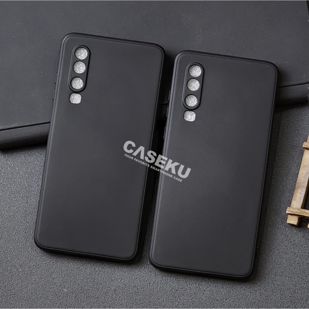 Huawei P30 Huawei P30 Lite Huawei P30 Pro Case Softcase Candy Macaron Square Black Polos Case Huawei