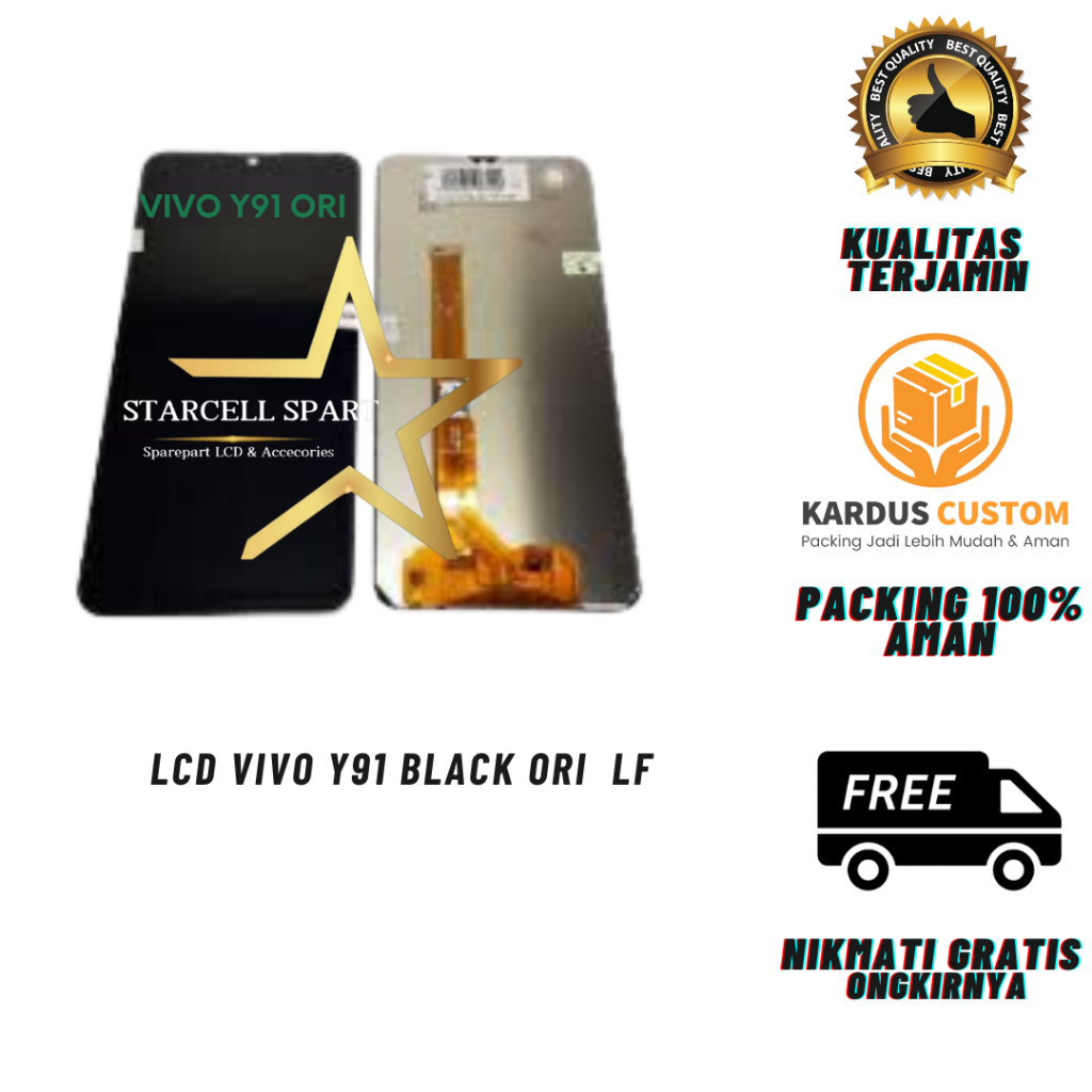 LCD VIVO Y91 BLACK ORI LF