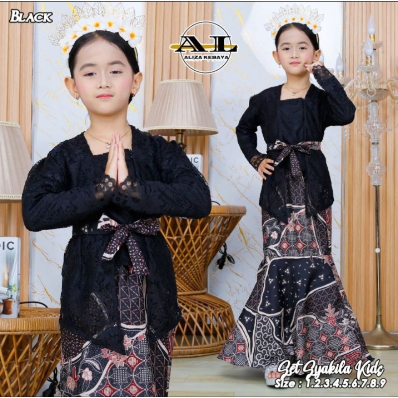 stelan kebaya kutubaru anak / kebaya natal / kebaya modern / kebaya Kartini anak