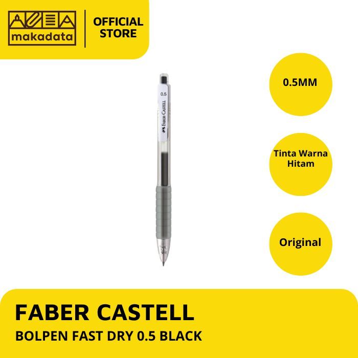 

BALLPOINT / BOLPEN / PULPEN FABER CASTELL FAST DRY HITAM (1 PCS) MURAH