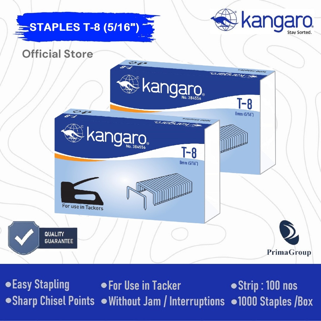 

Isi Staples Guntacker T-8 / Isi Hekter T-8 / Paku 8mm / Isi Stapler 5/16" / Anak Stapler 5/16 Inch