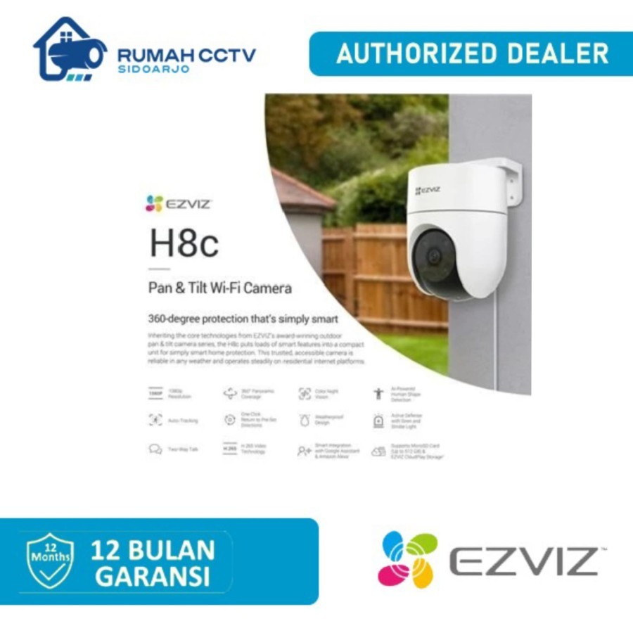 CAMERA EZVIZ H8C 2MP WIRELESS OUTDOOR