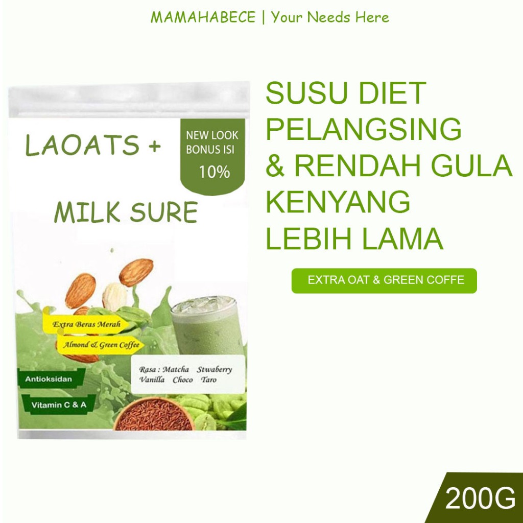 

Slim Fit Susu Diet Pelangsing Badan Penurun Berat Badan Rendah Kalori Low Fat Laoats (200G)