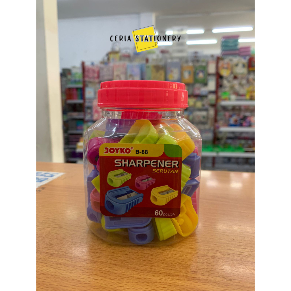 

Rautan Serutan Joyko B-88 Toples isi 60 Pcs / Sharpener Joyko Grosir