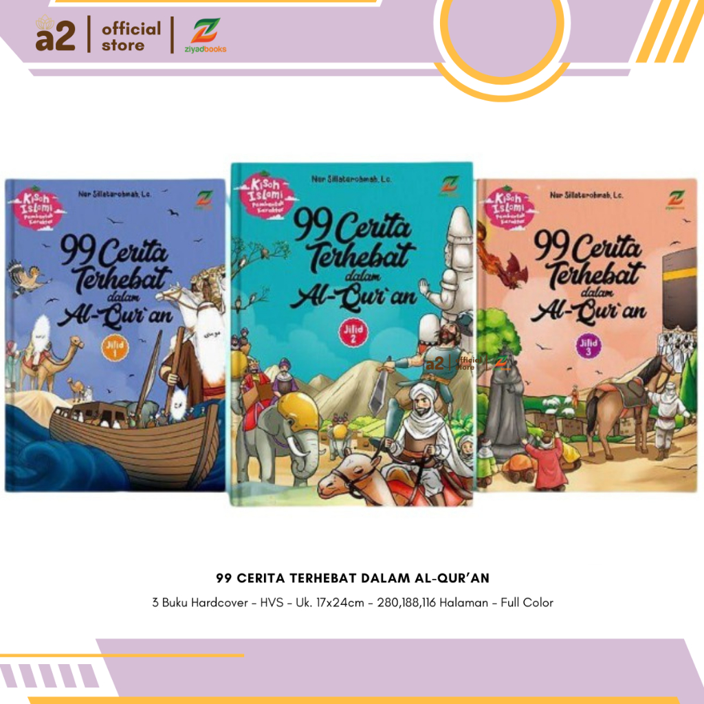 [Ziyadbooks] Buku Bacaan Anak Muslim 99 Cerita Terhebat Dalam Alquran Hard Cover