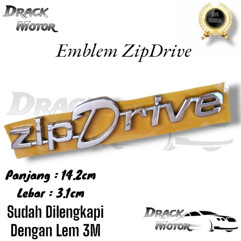 Emblem Tulisan zipDrive Kia Visto 2000-2015 Original // Emblem Logo Tulisan zipDrive Original Kia Vi