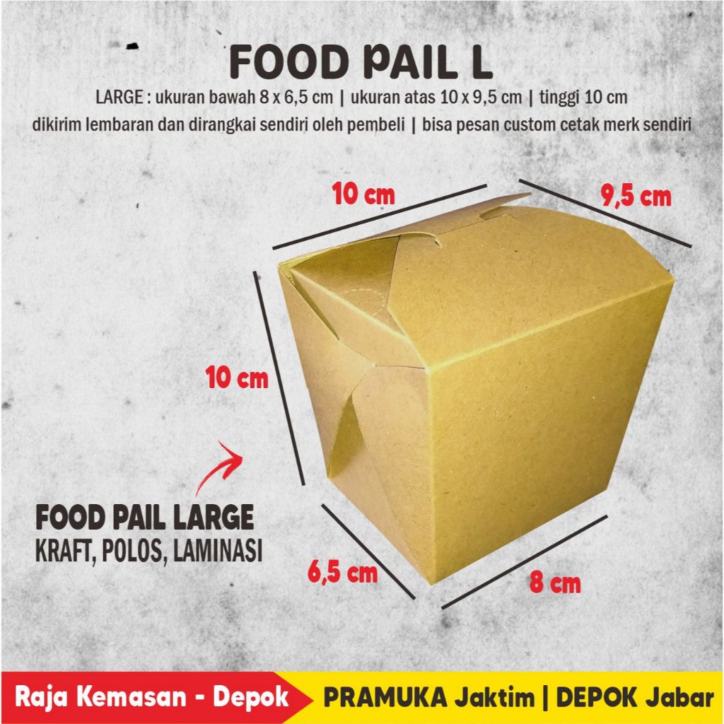 

PAIL BOX LARGE POLOS KRAFT LAMINASI
