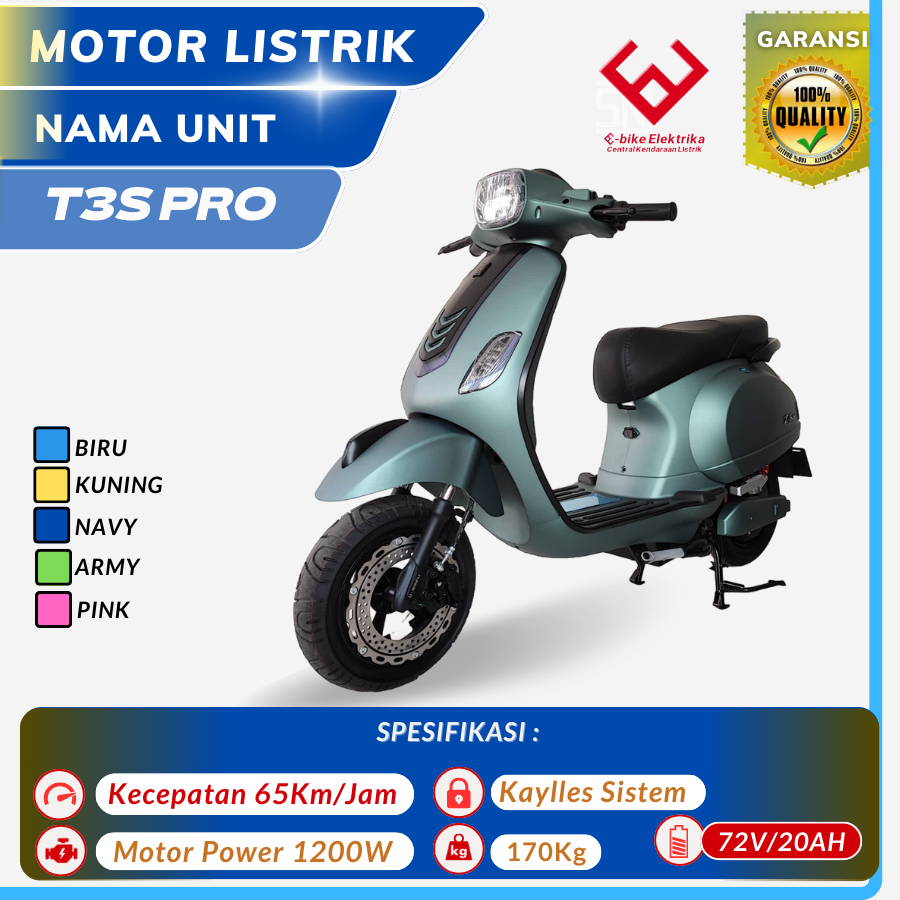 Motor Listrik Uwinfly T3s pro 1200 watt Garansi Resmi-Molis