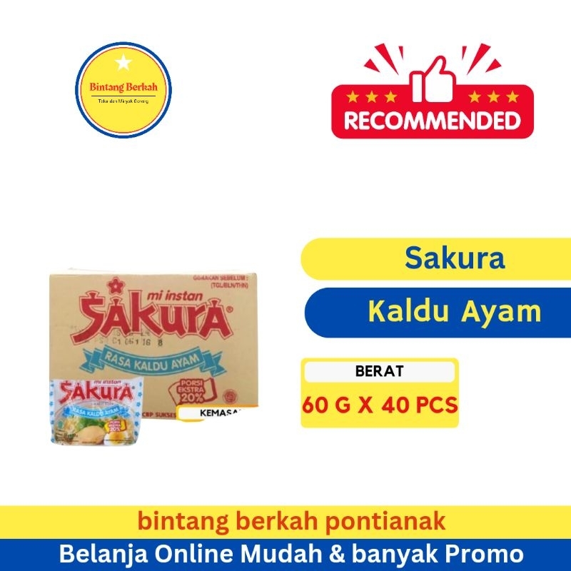 

Sakura Kaldu Murah 1 dus 40 bks mie instan