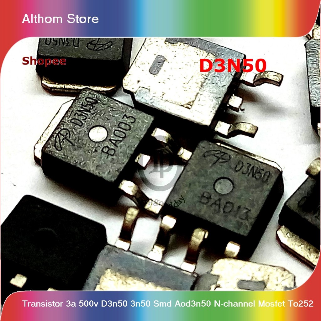transistor 3a 500v d3n50 3n50 smd aod3n50 n-channel mosfet to252