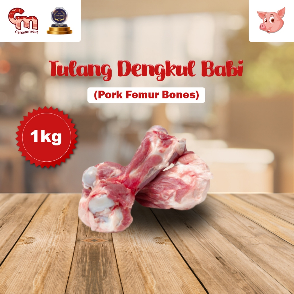 

Tulang Dengkul Tulang Kaldu Babi Utuh/Pork Femur Bones Whole