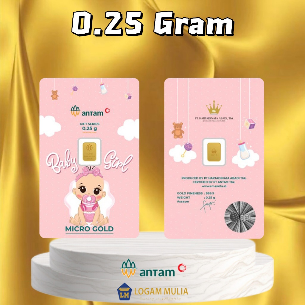 （Dalam stok）Emas 0.25 Gram Certicard Antam Bumn Terbaru Emas Antam 0.25 Gram Logam Mulia Antam Gold 