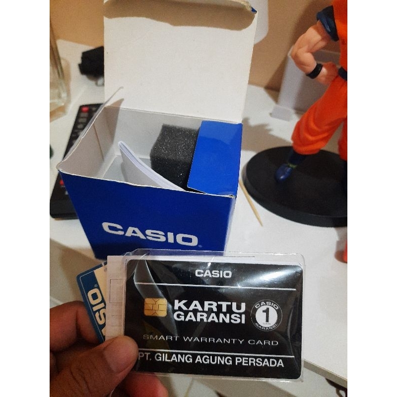 jam tangan kalkulator casio second, ori hitam