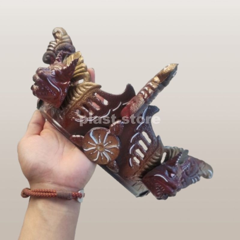 Livvicstore Mahkota Sangkar Perkutut Model Barong (Red Bronze)