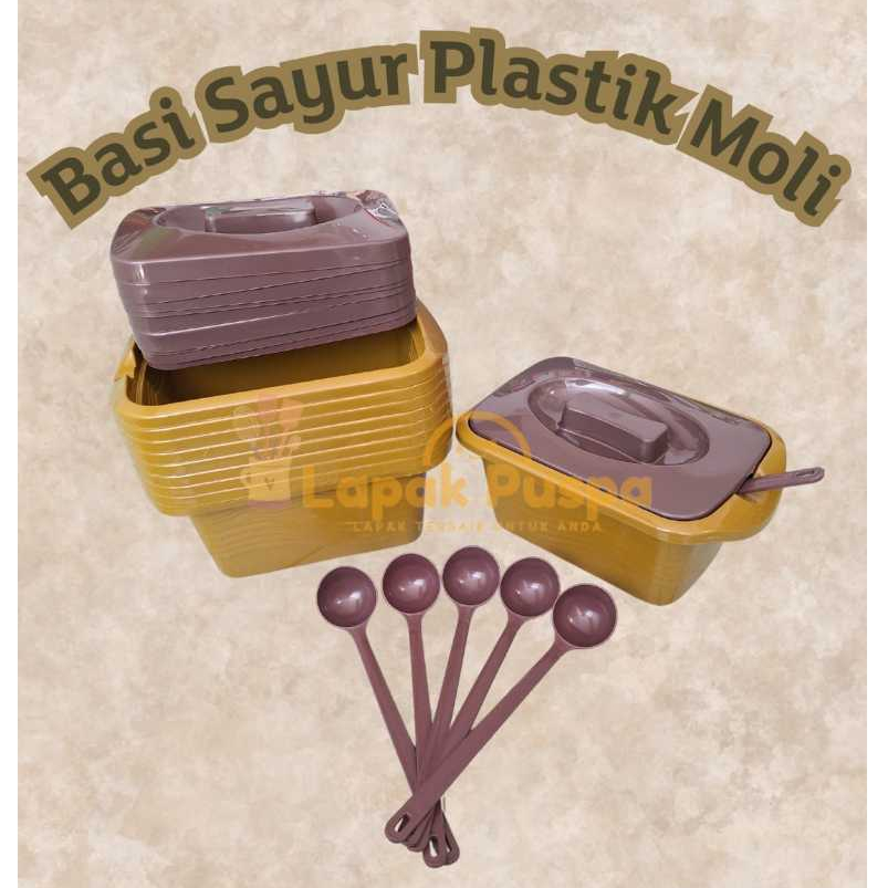 6 pcs basi sayur moli basi plastik murah basi plastik+erus+tutup