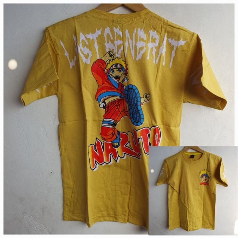 Kaos anak abg tanggung motif naruto kuning