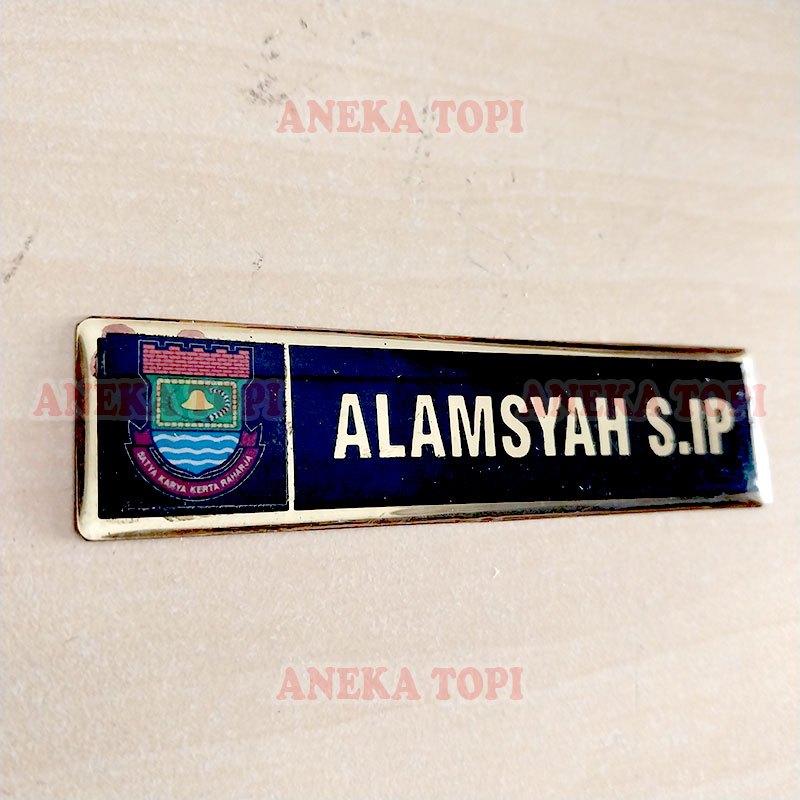 

Name Tag Logo Daerah Papan Nama Dada Custom Logo - Aneka Topi