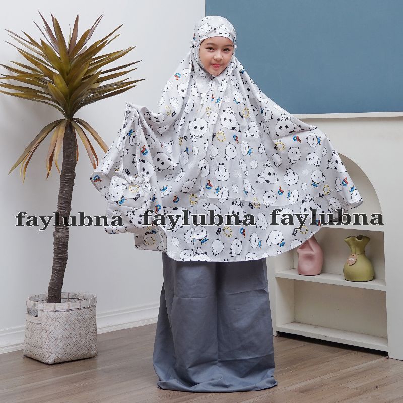 Mukena Anak 8-10 thn / Mukena 2in1 Anak Motif Katun Micro / Mukena Anak 8-10 Tahun / Mukena Motif An