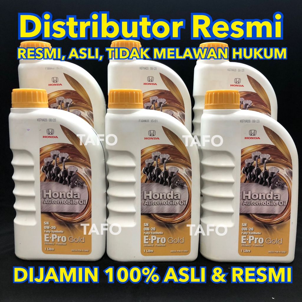 OLI HONDA E-PRO GOLD 0W-20 FULL SINTETIK ORIGINAL / OLI MOBIL HONDA 0W20 FULL SINTETIK 1 LITER