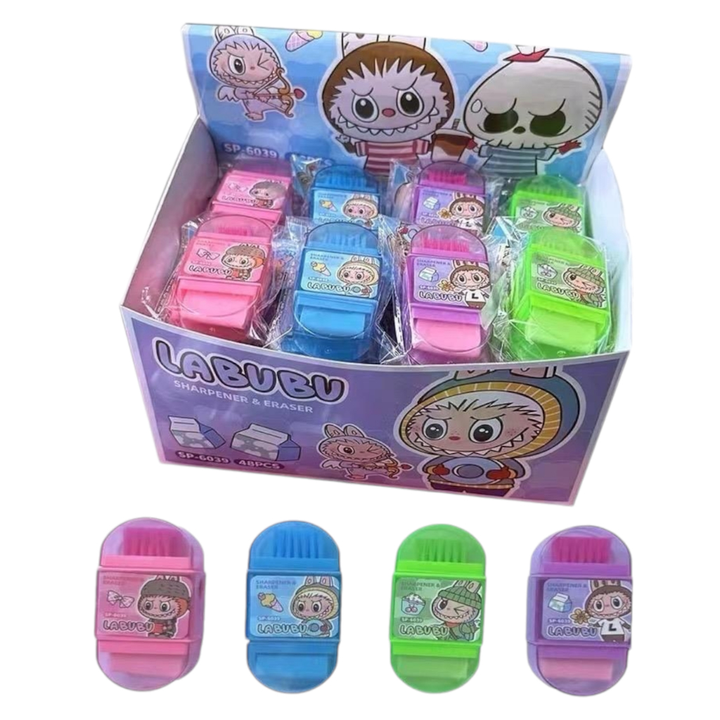 

RAUTAN 6039 LABUBU 3in1 + STIP + BRUSH / OROTAN PENSIL / PENGHAPUS + SIKAT