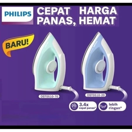Setrika philips strika listrik gosokan electric iron kering seri 500