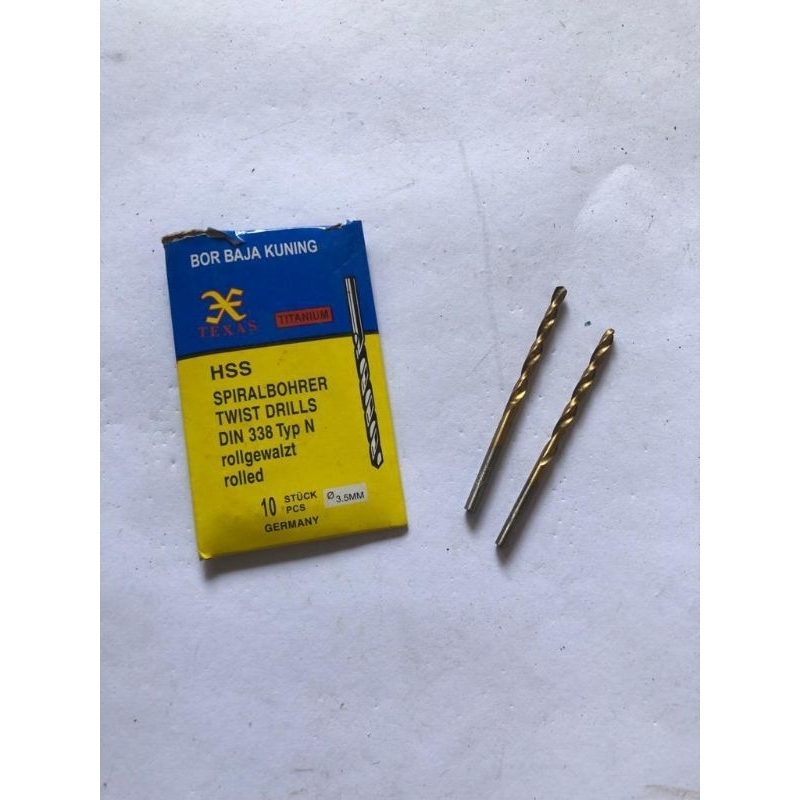 ￼Mata Bor Besi Baja Kuningan 3,5mm  KUAT TEXAS
